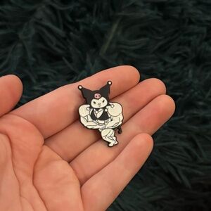 Women’s Accessories Cute Muscular Strong Buff Kuromi Anime Enamel Pin Brooch
